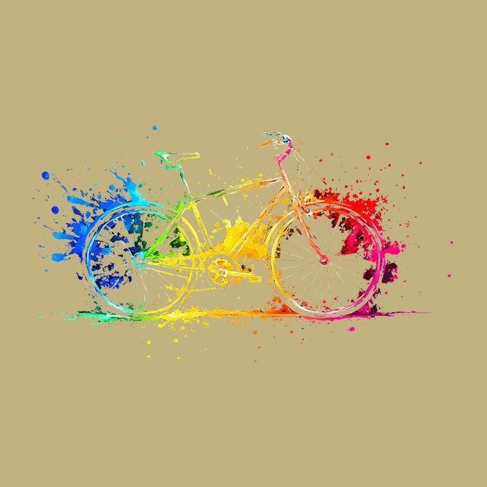 Colorful Bicycle Cycling Biking Cyclist Bicycling Long Sleeve Shirt