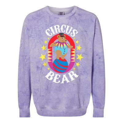 Circus Bear Circus Birthday Party Circus Costume Colorblast Crewneck Sweatshirt