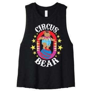 Circus Bear Circus Birthday Party Circus Costume Women's Racerback Cropped Tank