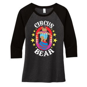 Circus Bear Circus Birthday Party Circus Costume Women's Tri-Blend 3/4-Sleeve Raglan Shirt