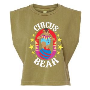 Circus Bear Circus Birthday Party Circus Costume Garment-Dyed Women's Muscle Tee