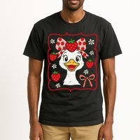 Coquette Bow Cute Strawberry Goose Lover Girly Summer Vibes Tall T-Shirt