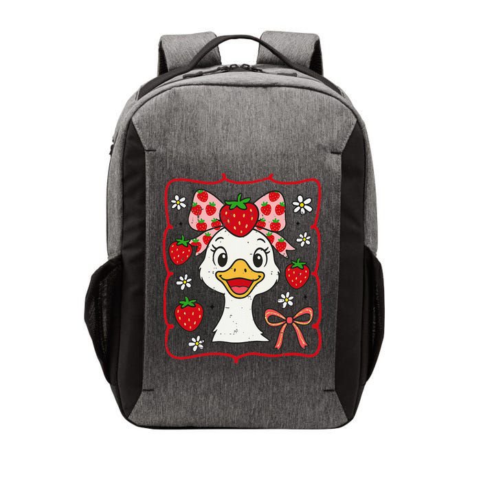 Coquette Bow Cute Strawberry Goose Lover Girly Summer Vibes Vector Backpack