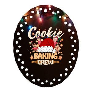 Cookie Baking Crew Christmas Santa Gingerbread Xmas Ceramic Oval Ornament