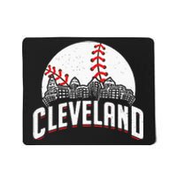 Cleveland Baseball Cityscape Skyline Retro Fan Mousepad