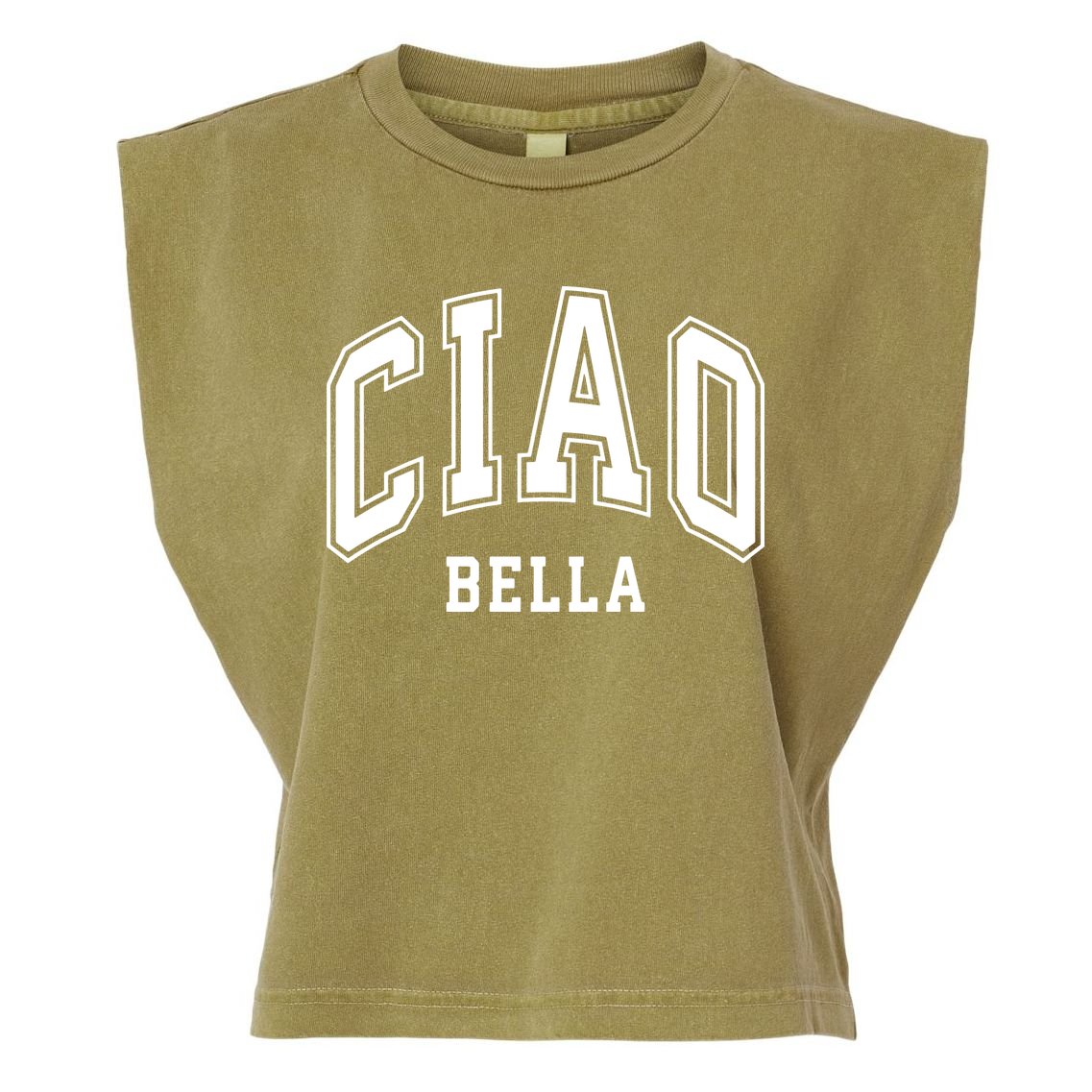 Ciao Bella Garment-Dyed Women's Muscle Tee