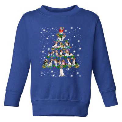 Cute Beagle Christmas Tree Fairy Light Cute Gift Toddler Sweatshirt