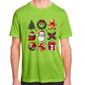 Coquette Bow Christmas Santa 2024 Adult ChromaSoft Performance T-Shirt