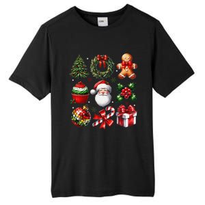 Coquette Bow Christmas Santa 2024 Tall Fusion ChromaSoft Performance T-Shirt