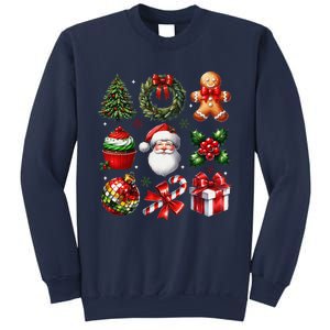 Coquette Bow Christmas Santa 2024 Sweatshirt