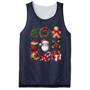 Coquette Bow Christmas Santa 2024 Mesh Reversible Basketball Jersey Tank