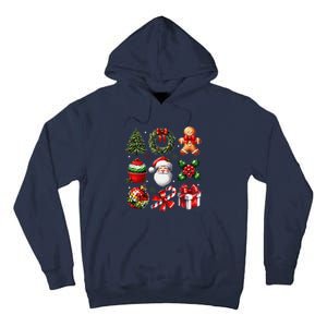 Coquette Bow Christmas Santa 2024 Tall Hoodie