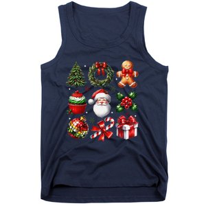 Coquette Bow Christmas Santa 2024 Tank Top