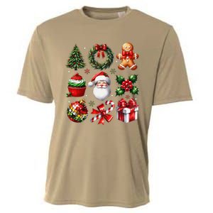 Coquette Bow Christmas Santa 2024 Cooling Performance Crew T-Shirt