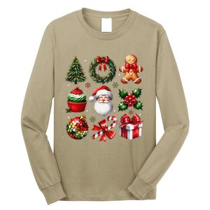 Coquette Bow Christmas Santa 2024 Long Sleeve Shirt