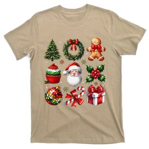 Coquette Bow Christmas Santa 2024 T-Shirt