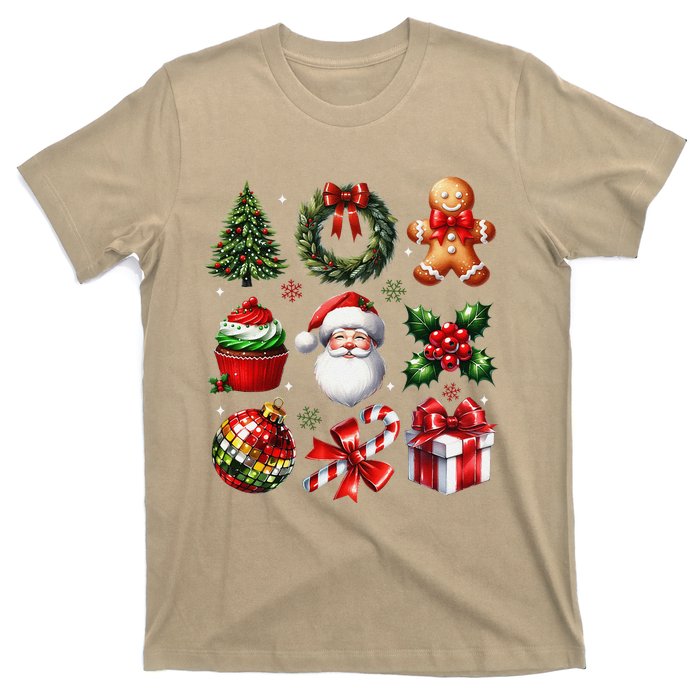 Coquette Bow Christmas Santa 2024 T-Shirt