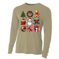 Coquette Bow Christmas Santa 2024 Cooling Performance Long Sleeve Crew