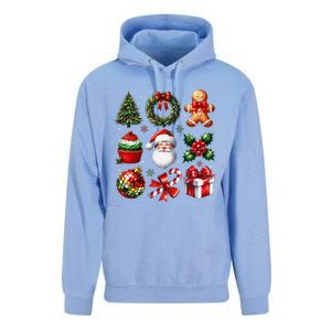 Coquette Bow Christmas Santa 2024 Unisex Surf Hoodie