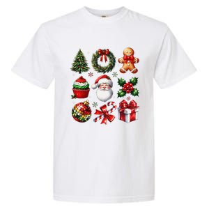 Coquette Bow Christmas Santa 2024 Garment-Dyed Heavyweight T-Shirt