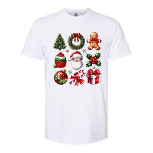 Coquette Bow Christmas Santa 2024 Softstyle CVC T-Shirt