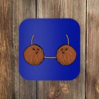 Coconut Bra Costume Cute Easy Food Halloween Gift Coaster