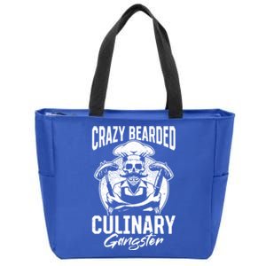 Crazy Bearded Culinary Gangster Culinary Kitchen Cooking Gift Zip Tote Bag