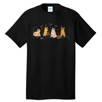 Cute Black Cats In Ghost Costume Tall T-Shirt