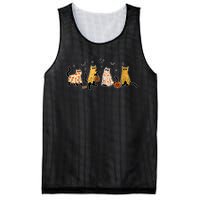 Cute Black Cats In Ghost Costume Mesh Reversible Basketball Jersey Tank