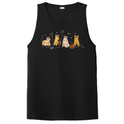 Cute Black Cats In Ghost Costume PosiCharge Competitor Tank