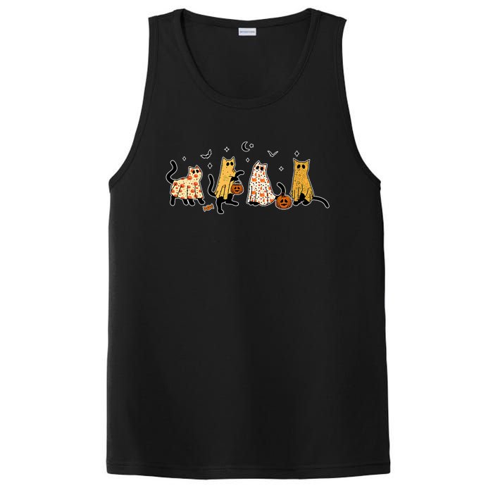 Cute Black Cats In Ghost Costume PosiCharge Competitor Tank