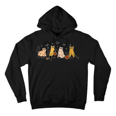 Cute Black Cats In Ghost Costume Tall Hoodie