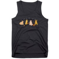 Cute Black Cats In Ghost Costume Tank Top