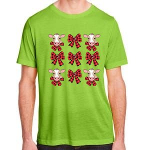 Coquette Bow Christmas Highland Cow Santa Cute Xmas Girl Adult ChromaSoft Performance T-Shirt