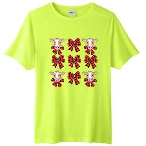 Coquette Bow Christmas Highland Cow Santa Cute Xmas Girl Tall Fusion ChromaSoft Performance T-Shirt