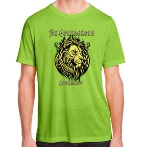 Christian Be Courageous Joshua 1:9 Faith Lion Of Judah Adult ChromaSoft Performance T-Shirt