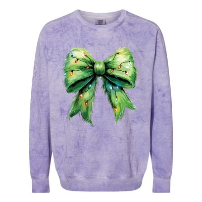 Christmas Bow Coquette Christmas Bow Colorblast Crewneck Sweatshirt