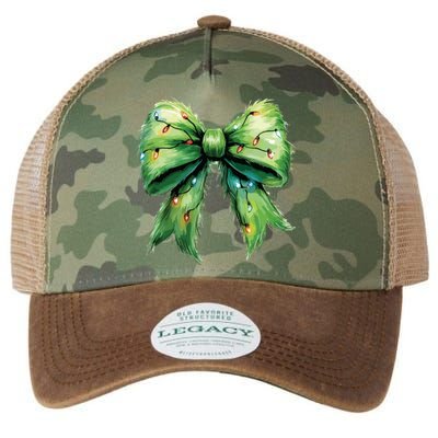 Christmas Bow Coquette Christmas Bow Legacy Tie Dye Trucker Hat