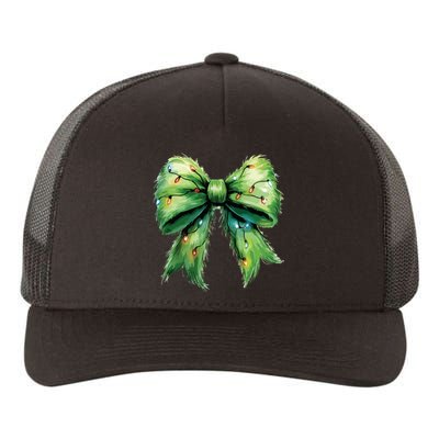 Christmas Bow Coquette Christmas Bow Yupoong Adult 5-Panel Trucker Hat