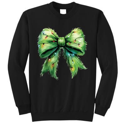 Christmas Bow Coquette Christmas Bow Sweatshirt