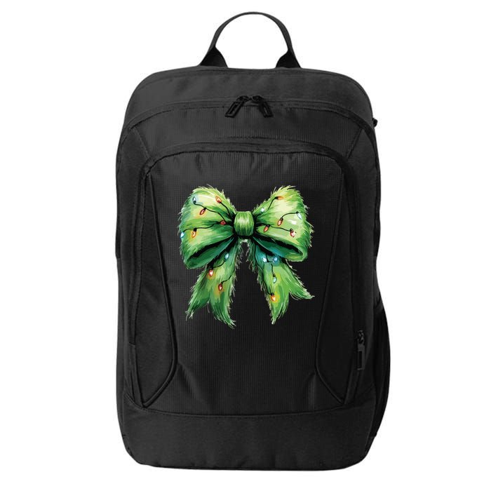 Christmas Bow Coquette Christmas Bow City Backpack