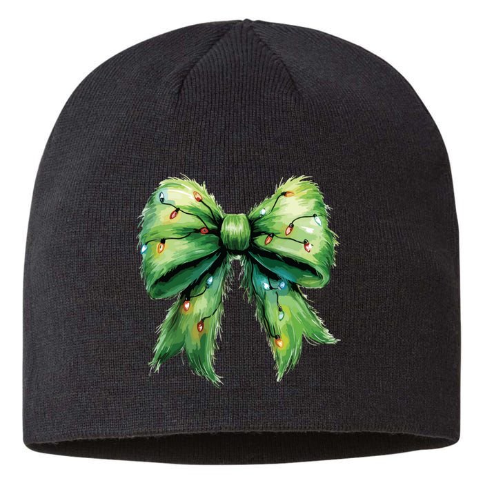 Christmas Bow Coquette Christmas Bow Sustainable Beanie