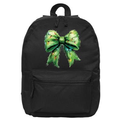 Christmas Bow Coquette Christmas Bow 16 in Basic Backpack