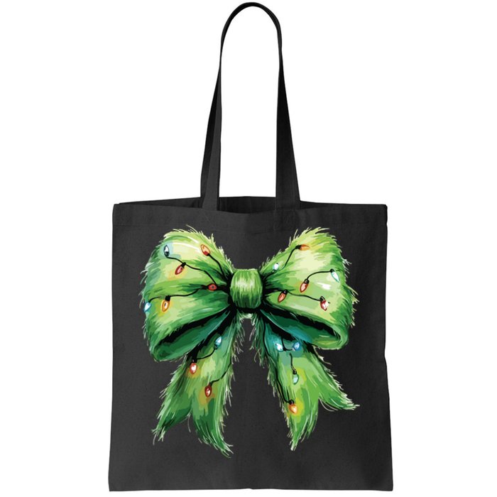 Christmas Bow Coquette Christmas Bow Tote Bag