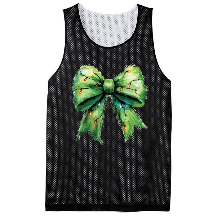 Christmas Bow Coquette Christmas Bow Mesh Reversible Basketball Jersey Tank