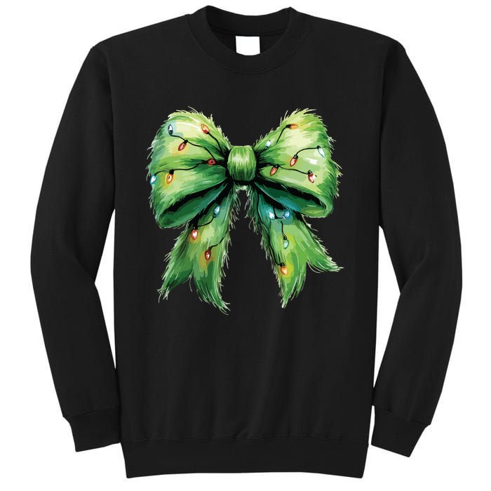 Christmas Bow Coquette Christmas Bow Tall Sweatshirt