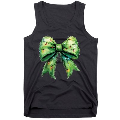 Christmas Bow Coquette Christmas Bow Tank Top