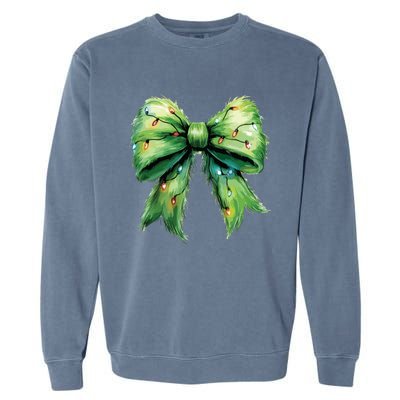 Christmas Bow Coquette Christmas Bow Garment-Dyed Sweatshirt