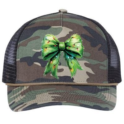 Christmas Bow Coquette Christmas Bow Retro Rope Trucker Hat Cap