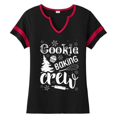 Cookie Baking Crew Christmas Baker Ladies Halftime Notch Neck Tee